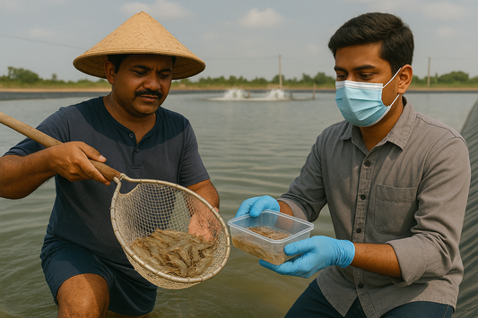 🧪 Pond Shrimp Sampling & Antibiotic Testing